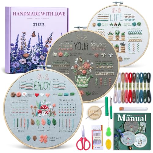 ETSPIL Embroidery Kit with 4K Videos