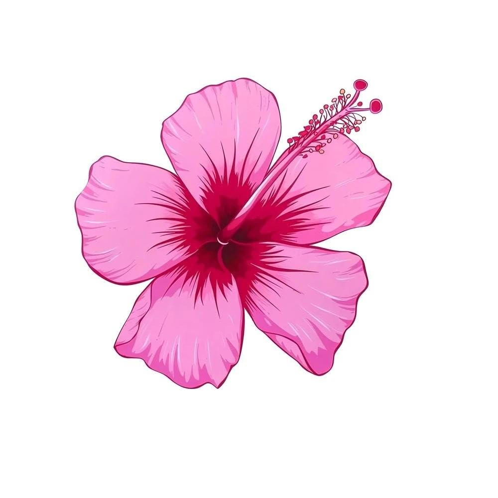 Hibiscus Flower PVC Vinyl Decal Sticker for Cars Windows Laptop