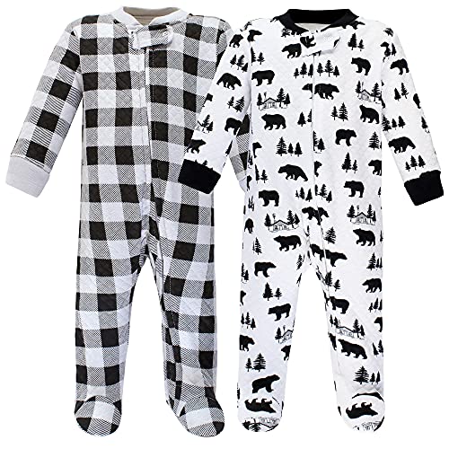Image of Hudson Baby Unisex Baby Premium Quilted Zipper Sleep and Play