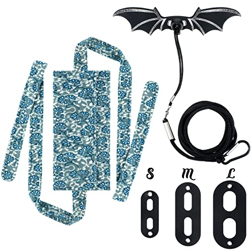 2 Pieces Bearded Dragon Carrier and Adjustable Bearded Dragon Lizard Leash Harness Bearded Dragons Lizards Safety…