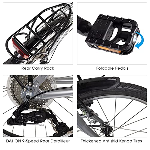 Dahon Mariner D8 Folding Bike, Lightweight Aluminum Frame;