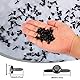moinkerin 200 Stücke Mini Runde Brads, Musterklammern Metall Schwarz Brads 8 x 14mm Verwendet für Scrapbooking Papier Briefklammern Basteln Handwerk DIY Kunsthandwerk