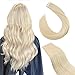 Ugeat 16" 20 Pieces 50 Gram Tape in Blonde Hair Extensions Real Remy Hair Extensions Human Hair Tape Ahdesive