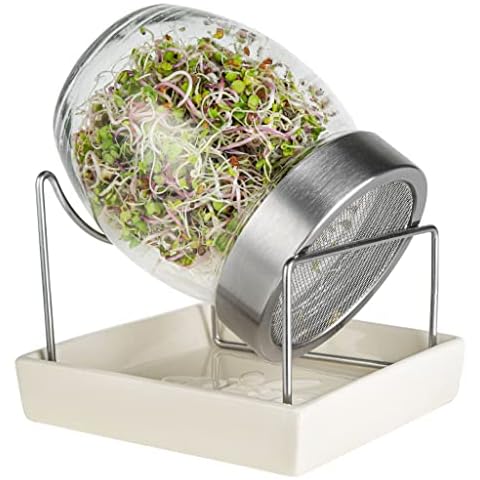 Geo GeoJar - Germinador de agua cerámico con tapón y red de acero Cover