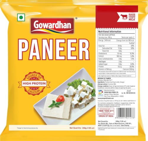 Best Indian Sweets to Make for Festive Guests 79 Gowardhan Fresh Paneer Classic Block 200g