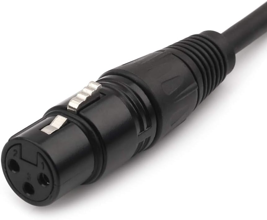 MOBOREST 3.5mm 1/8" Inch TRS Stereo To XLR Female Microphone Cable, for professional recording studios, live performances, schools, churche, public speaking, parties audio setup(0.5M-1.6FT)