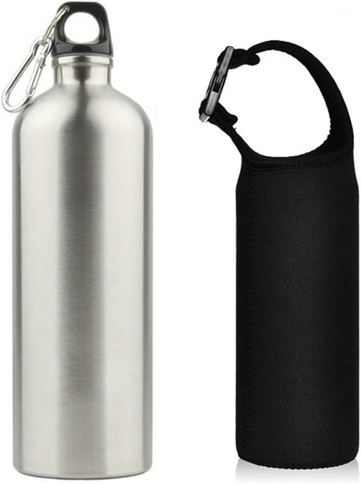 Sportszu Aluminum Sports Water Bottle, Including Water Bottle Pouch, 17oz(500mL)