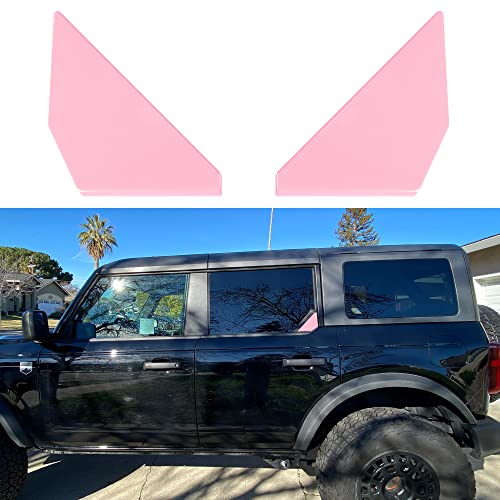 Cubierta triangular rosa de ventana trasera para Ford Bronco 2021-2022 de 4 puertas