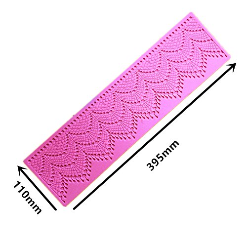 Anyana sugar tassel jewel pearl dangle edible cake silicone fondant scallop impression lace mat cake decorating mold gum paste cupcake topper tool icing candy imprint baking moulds sugarcraft trimming