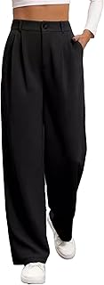 Stretchy Work Pants for Women High Waisted Wide Leg Pants for Women Womens Business Casual Pant with Pockets