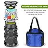 Odoland 29pcs Camping Cookware Mess Kit, Non-Stick Lightweight Pots Pan Kettle, Collapsible Water Container and Bucket, Stainless Steel Cups Plates Forks Knives Spoons for Outdoor Backpacking Picnic #5