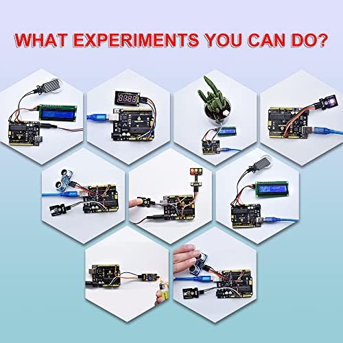 KEYESTUDIO 37 in 1 Sensor Kit 37 Sensors Modules Starter Kit for Arduino Mega R3 2560 Raspberry Pi Programming, Electronics Components STEM Education Set for Teens Adults + Tutorial - 2