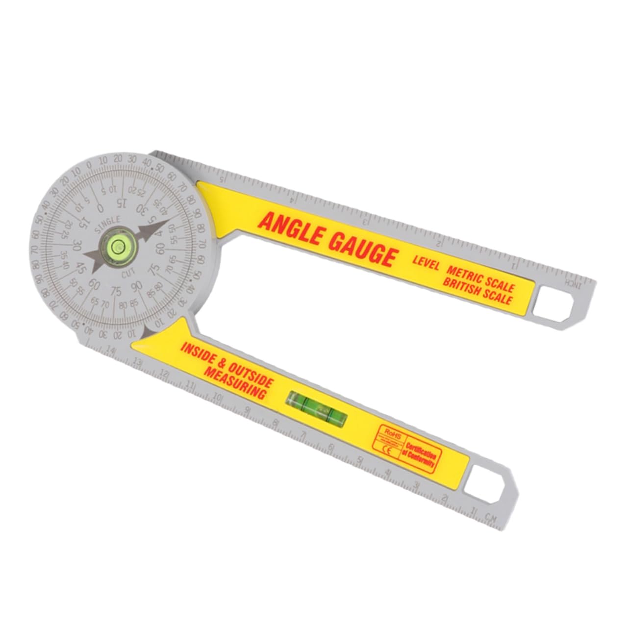 VILLCASE Stainless Steel Angle Ruler Degree Measuring Tool for Woodworking Miter Joint Precision Square Carpenter Ruler