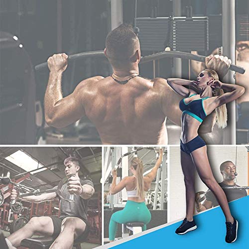 EBWLI LAT Bar Cable Machine Attachment, Triceps Press Down Cable Attachment, Heavy Duty Steel with Rubber Handle for Rowing Machine, Weight Lifting Accessories - Thumbnail 7