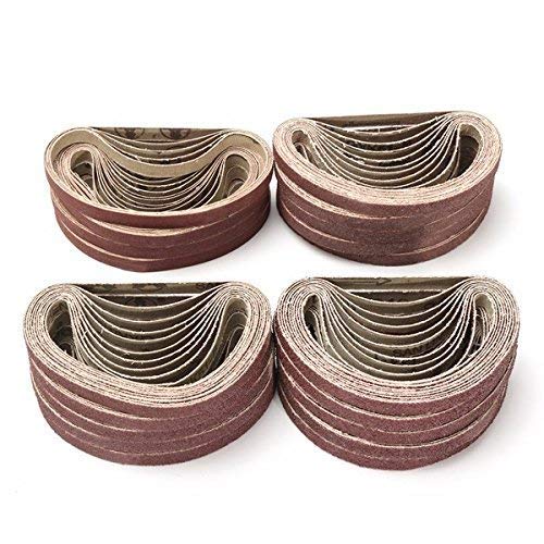 SUCAN 50pcs 10x330mm nastri abrasivi in ​​zirconio 40/60/80/120 grana ossido di allum-inio utensili abrasivi - 60#