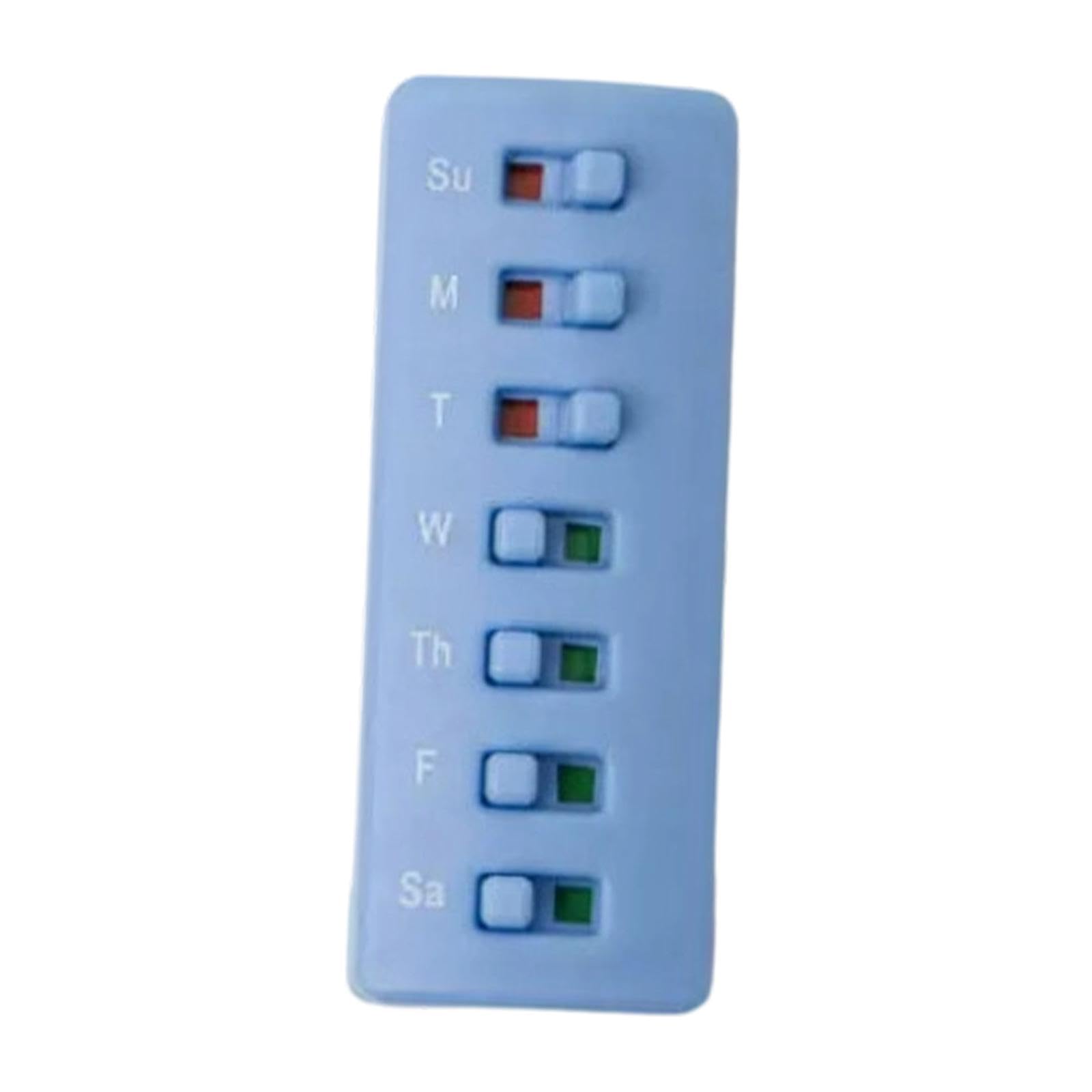 7 Day Memory Aid Compact Daily Medication Tracker for Fridge Work NightStand blue-image-33
