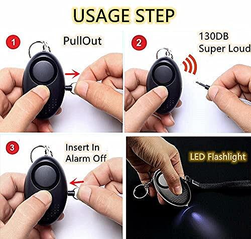 Batumeye Keychain Set 14 In 1 For Woman With Personal Alarm,Lip Balm Lanyard,Card Holder, Whistle,Travel Bottle Holder,Metal Bottle Opener,Wirstlet's Keychain Set(Cow-Print) #TOP1