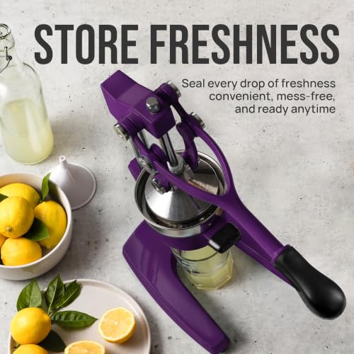 Image of Zulay Kitchen Cast Iron Juicer - Heavy Duty Manual Juicer with Detachable Strainers for Easy Cleaning, Orange Juice Press for Citrus Fruits, Perfect for Bartenders, Juice Lovers & Health Enthusiasts