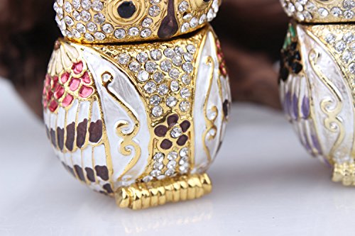 Znewlook Newest Cute Owl Trinket Jewelry Box Trinket Owl Shaped Ring Holder #TOP3