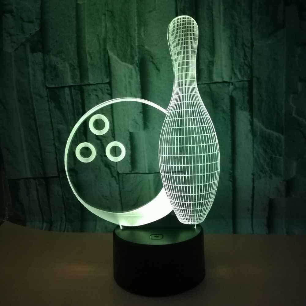 3D Optical Illusion Night Light - 16 Color Changing LED Desk Lamp With Touch Switch & Remote