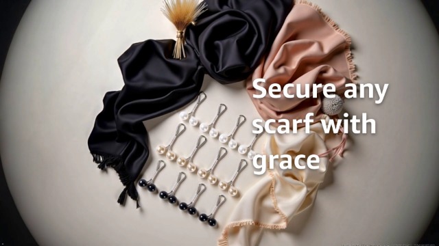 Amazon.com: 12Pcs Multicolor Headscarf Pearl Pins Clips U Shape