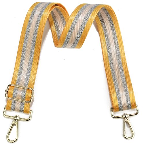 Image of LVYOUME Purse Strap Silver Hardware Wide Bag Straps Replacement Crossbody Adjustable Shoulder Strap for Purses