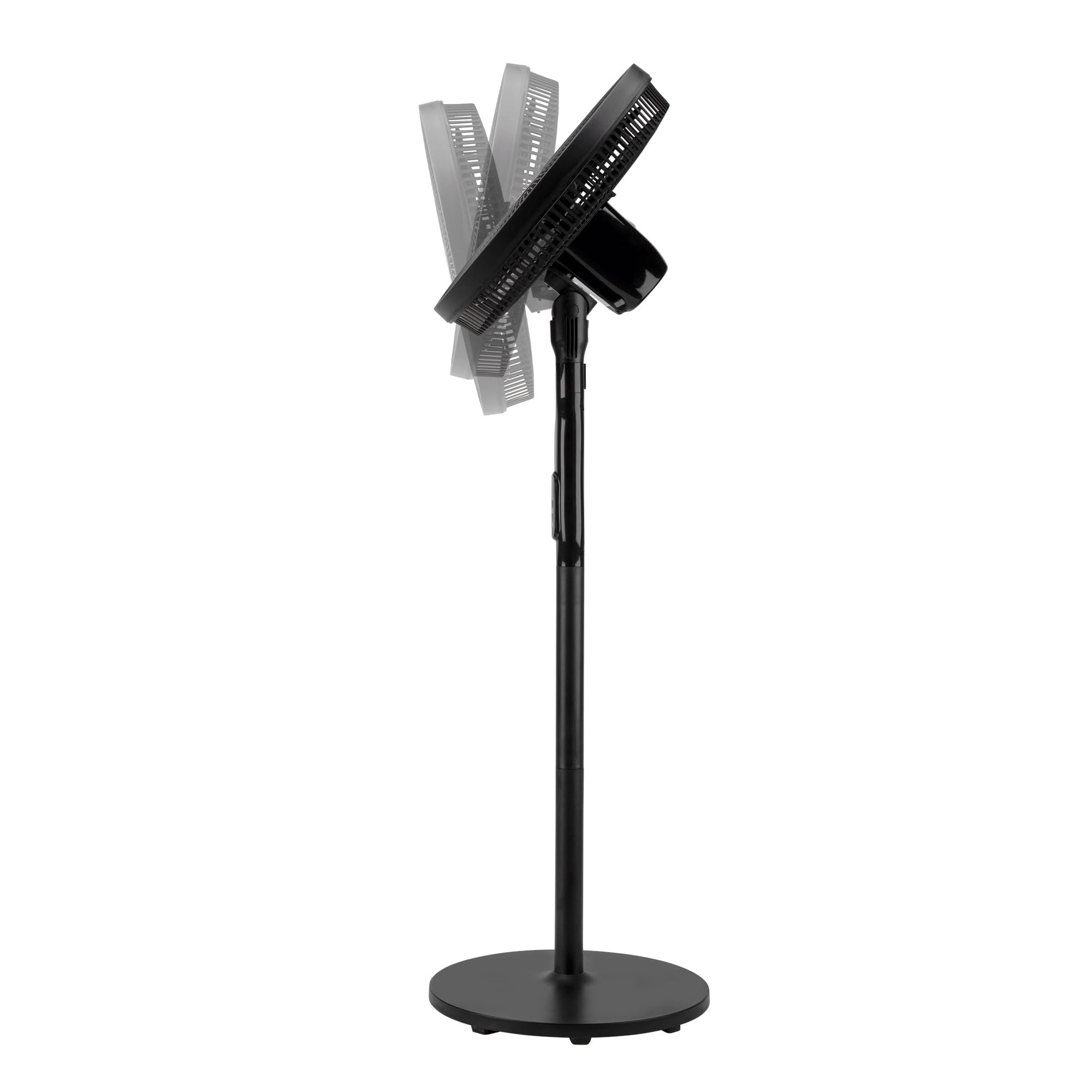 JATA JVVP3063 - Ventilador de Pie con Mando 50 W, Ventilador Oscilante Silencioso 40 cm, 5 Aspas, Temporizador 8 h, Altura Regulable 135 cm, Gran Caudal 3540 m³/h