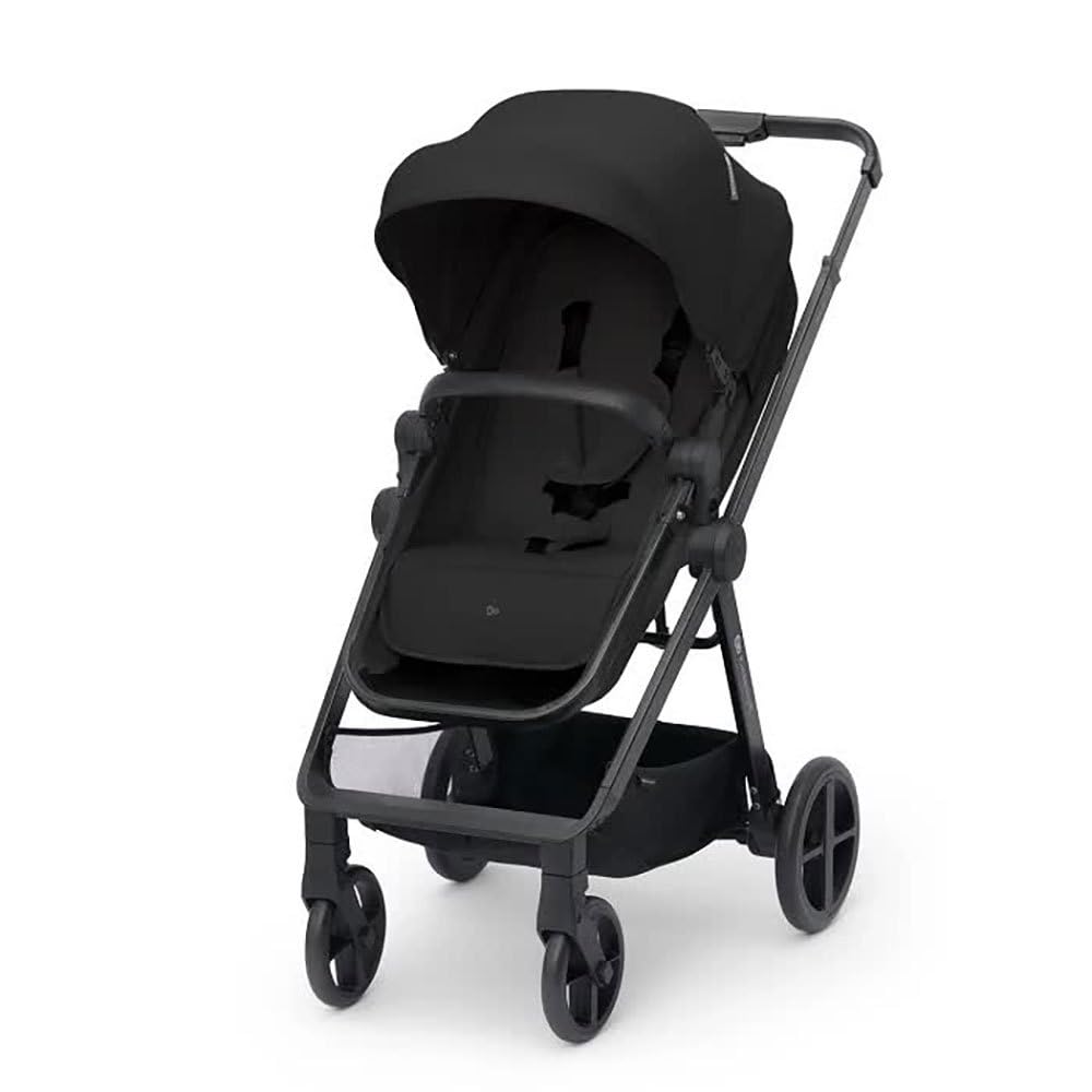 Kinderkraft NEWLY 3 en 1 Poussette, Avec Siège Auto MINK PRO I-Size 2 en 1 360 degrés, Poussette Canne, Trio, SYSTÈME DE VOYAGE, Landau Bébé, Accessoires, Adaptateurs, Nacelle, Jusqu’à 22 kg, Noir