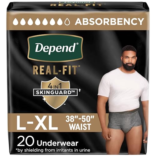 Depend Real Fit Adult Diapers, Incontinence Underwear...