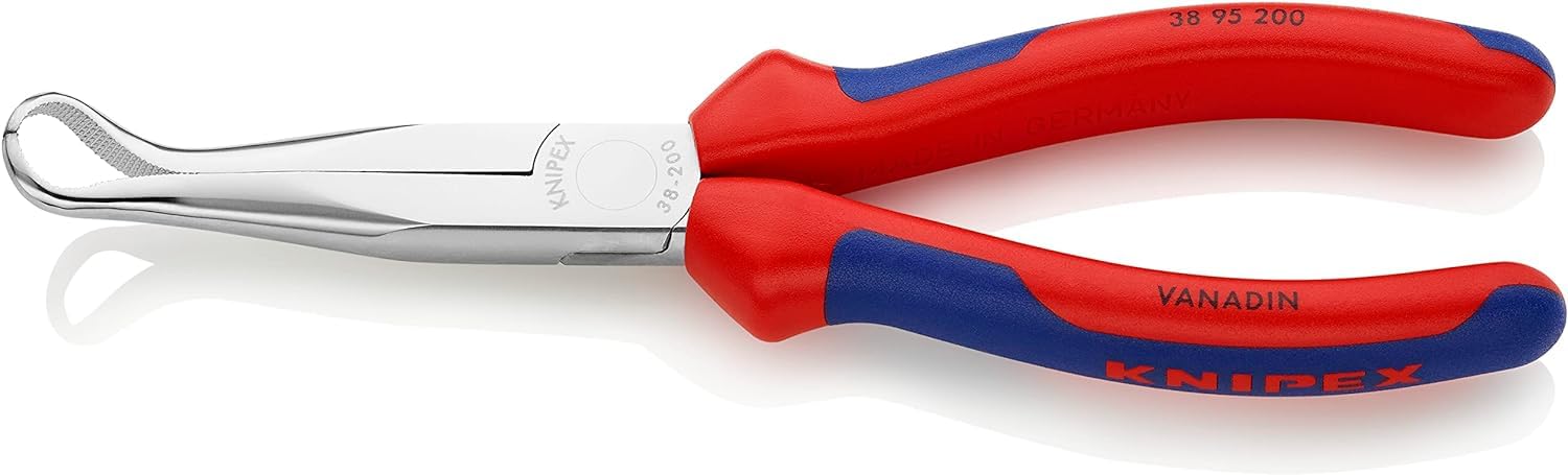 Knipex Red And Blue Mechanics' Pliers Chrome-Plated With Multi-Component Handles 200 Mm, 38 95 200