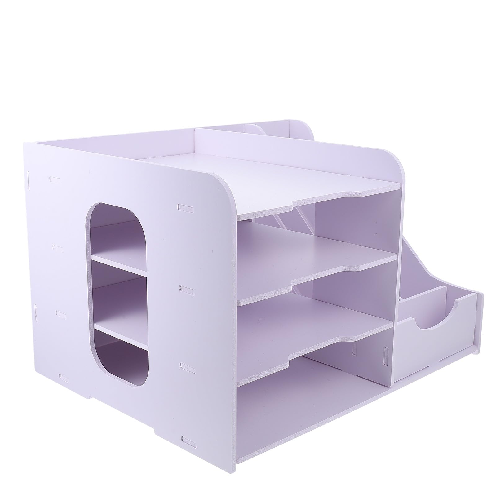 Portadocumenti multistrato in PVC bianco per ufficio e studio, salvaspazio, ideale per uso domestico o ufficio
