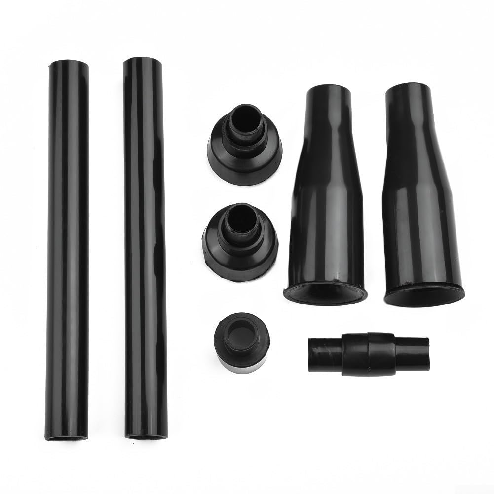 8Pcs Fountain Nozzle Head, Fountain Spout,Black Nozzle Set For Garden Ponds Aquariums, Outdoor Fountain Parts