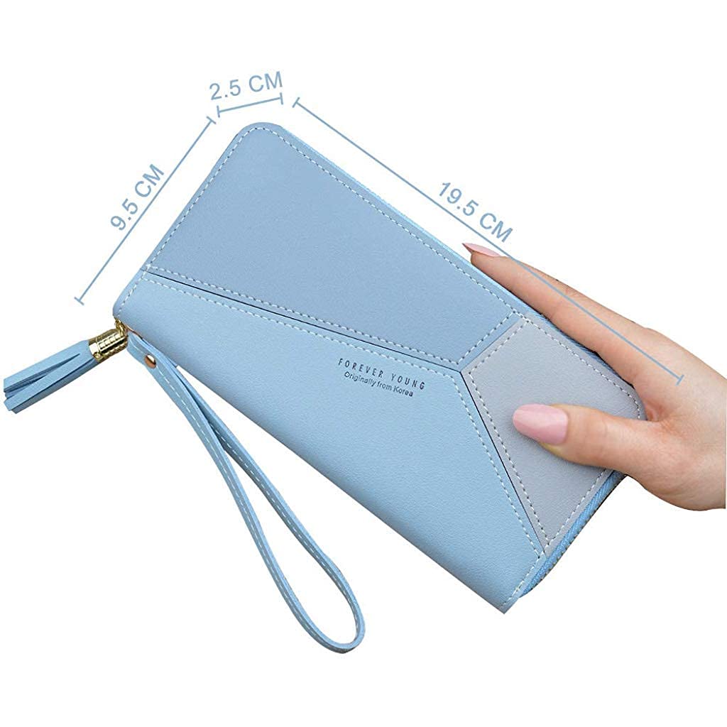 PERPART Zipper Ladies Purse for womenWomen | Long Wallet Tassel PU Leather with Multi- Slots | Girls Zipper Coin Small Purse. 3