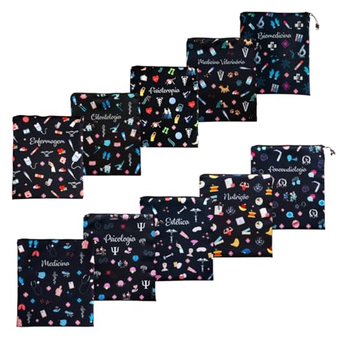 Matellasse - Porta Jaleco e Esteto Organizador de bolsa Necessaire Personalizado Biomedicina Fisioterapia Medicina Veterinária Enfermagem Odontologia Nutrição (FONOAUDIOLOGIA)