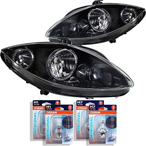 Lot EISENFELS 69597187 phares droite & gauche + ampoules H1 Classic + H7 Classic compatibles avec Leon 1P1