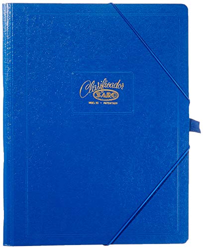 Carpeta clasificador carton compacto saro folio azul -12 departamentos