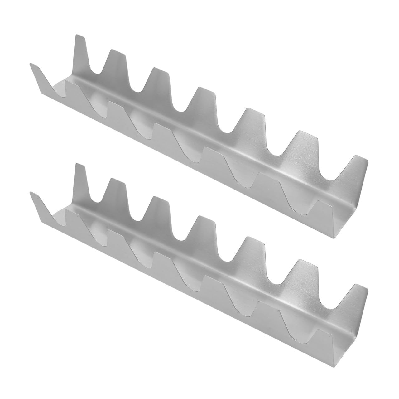 Luxshiny 2 Piezas Soporte para Tacos de Acero Inoxidable Reutilizable Bandeja para Tortillas de Maíz, Adecuado para Uso en Camping y Horno, Resistente y Versátil para Servir en Casa