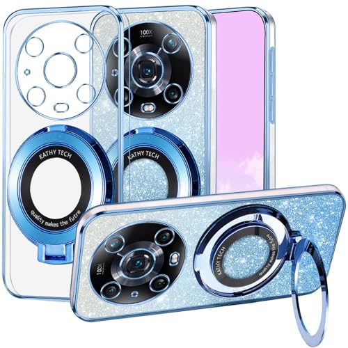 Coque Honor Magic 4 Pro pailletée : l'accessoire chic avec support