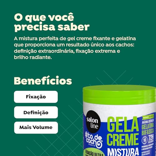 Salon Line, #TODECACHO GELACREME CONDICIONADOR FIXACAO ULTRA EXTRAORDINARIA 500GR