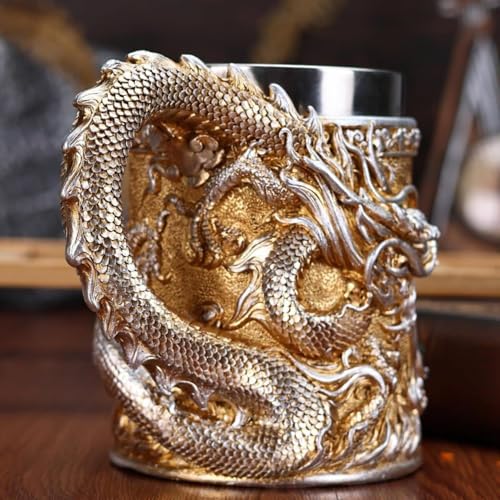 Tazas novedosas de dragón con relieve tradicional premium para bebidas 3