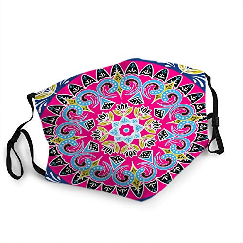 Costa Rica Ox Cart Wheel Design Square Reusable Face Mask Balaclava Washable Outdoor Nose Mouth Cover for Men and Women