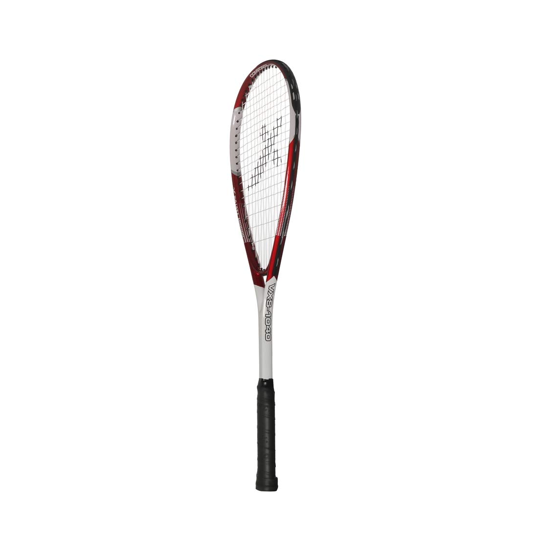 Vector X VXS-1040 - Racchetta da squash composita a copertura completa, 68 cm, per giocatori anziani, pre-infilata, leggera e ricreativa per principianti e intermedi, adulti (bianco-rosso)