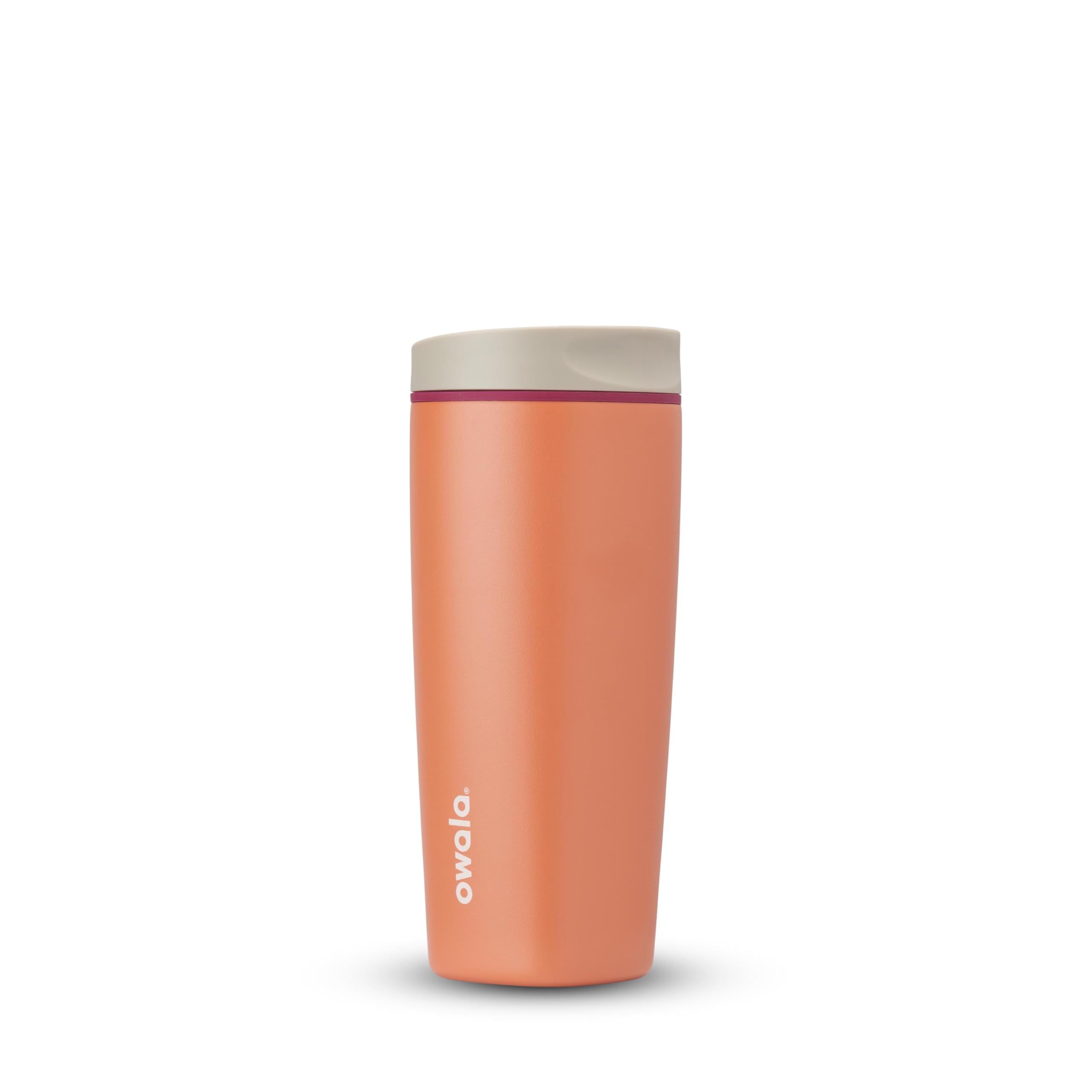 Owala SmoothSip Slider Insulated Stainless Steel Coffee Tumbler, Reusable Iced Coffee Cup, Hot Coffee Travel Mug, BPA Free 20 oz, Campfire Nights