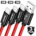 Produktbild CLEEFUN USB C Schnellladekabel [3M,3-Stück] Lange USB A auf USB C Kabel, Nylon Ladekabel Datenkabel für Samsung Galaxy Note 8 Note 9 S10E S10 S9 S8 Plus, LG G6 G7 thinQ G7 Fit, Sony Xperia XZ Xa1