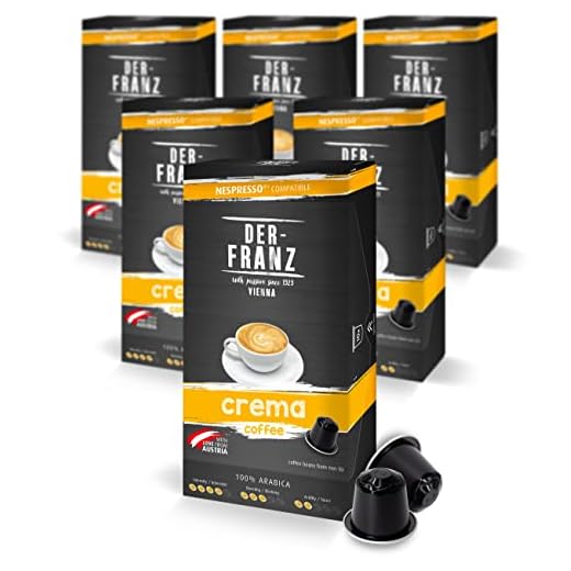 Cápsulas de café compatibles con Nespresso, 6 x 10 Cápsulas, Crema
