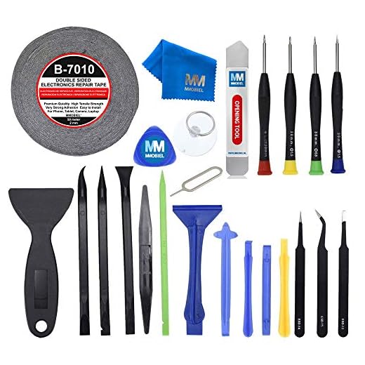 MMOBIEL 24 In 1 Reparatur Werkzeug Tool Kit für Smartphones und Feinmechanik inkl. Klebeband Schraubenzieher Set