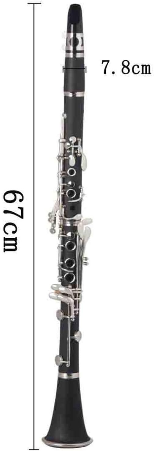 Black Clarinet Bb 17 Key Nickel For Beginners Comes With 2 Barrel Cases Clarinet Instrument