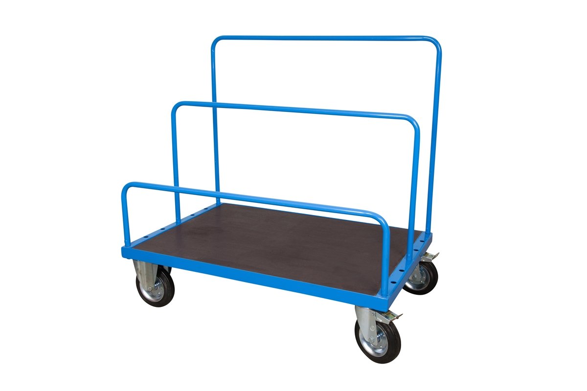 Carrello per Trasporto Pannelli con Piano 120x80 Antiscivolo (Tubolari NON inclusi)