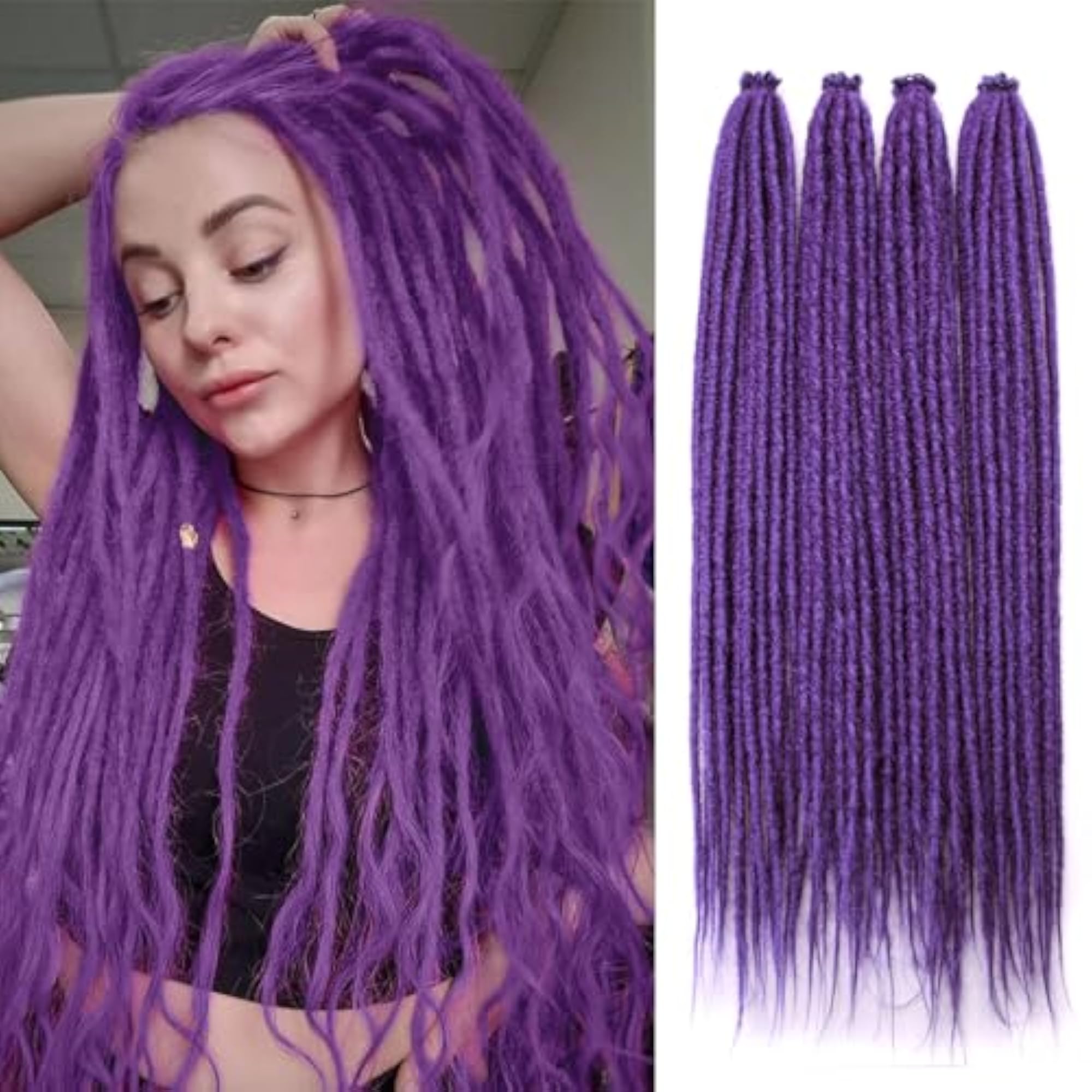 Single Ended Dreadlock Extensions for Women & Girls
