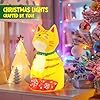 Katze Lampe Bastelset Kinder, Bastelset Mädchen 6 7 8 9 10 11 12 Jahre, Weihnachts Geburtstagsgeschenk für Mädchen und Jungen ab 6, Kreatives DIY Malset, Halloween Katzen-Spielzeug #2